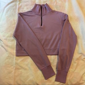 Cropped quarter zip